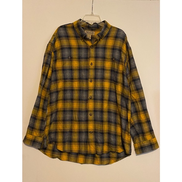Duluth Trading Co Other - EUC Duluth Trading Company Co Men's Flannel Shirt Plaid Yellow Button Down